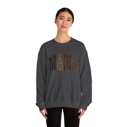 Mama Leopard Print Crewneck Sweatshirt
