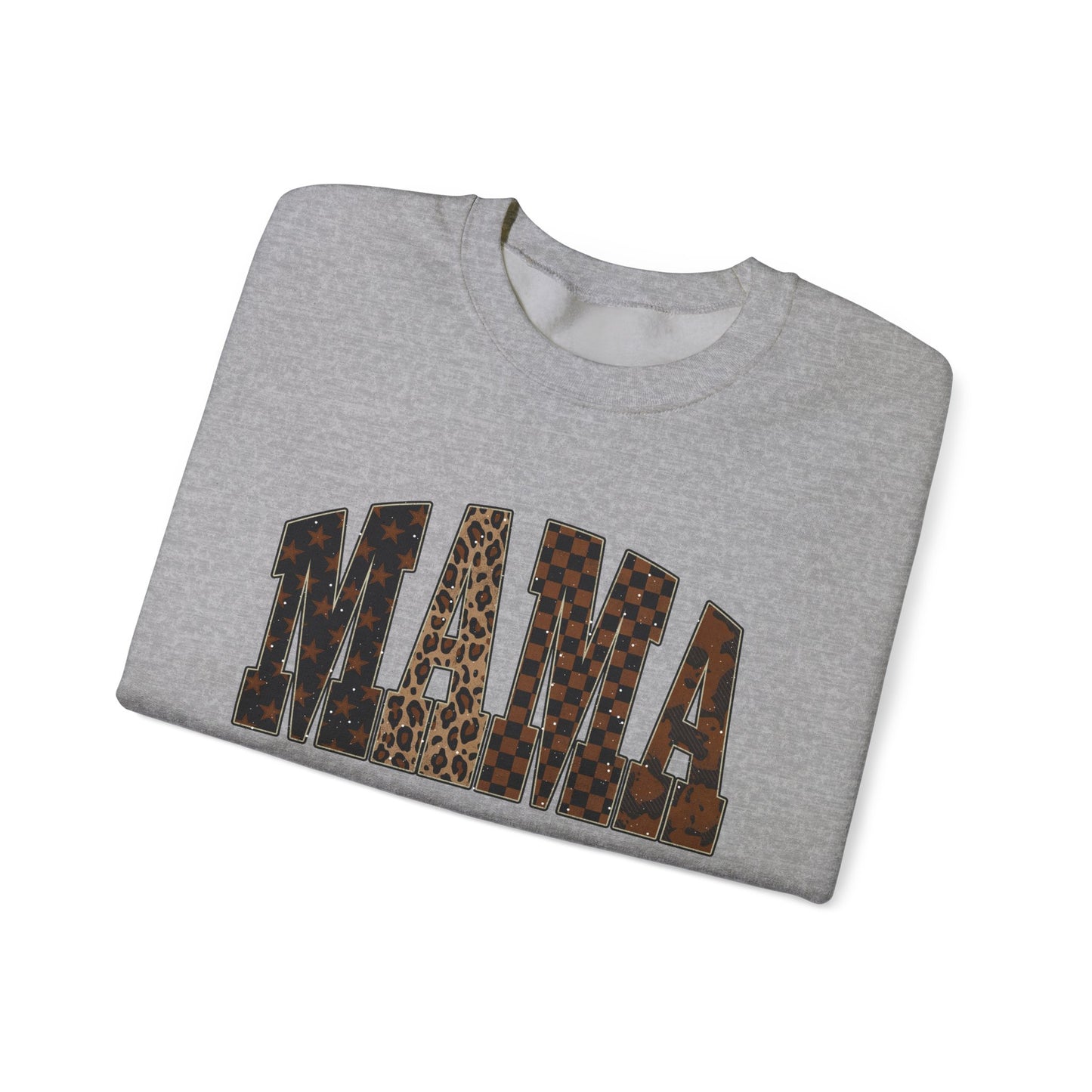 Mama Leopard Print Crewneck Sweatshirt