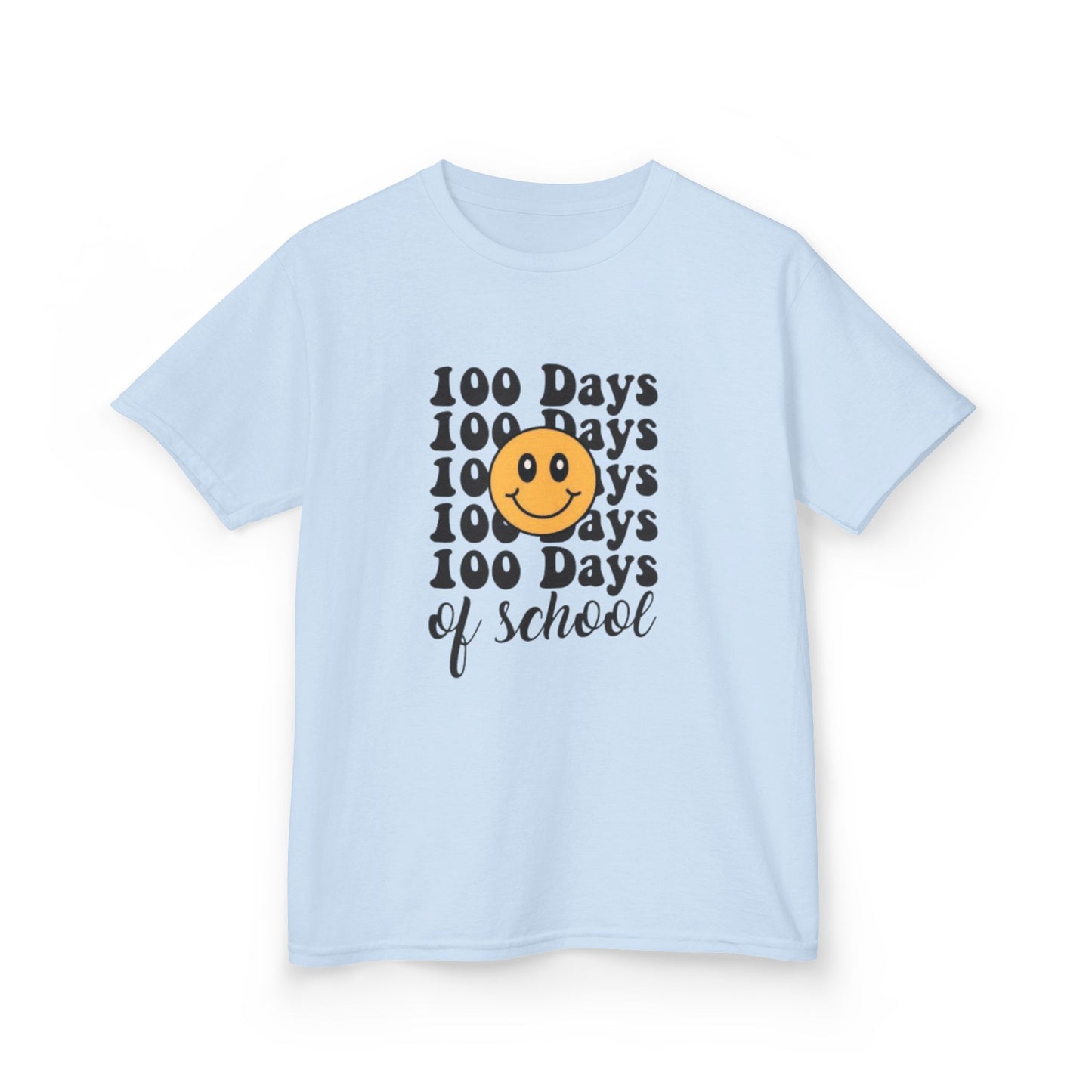 100 Days of School Kids T‑Shirt — Smiley Face Celebration Tee