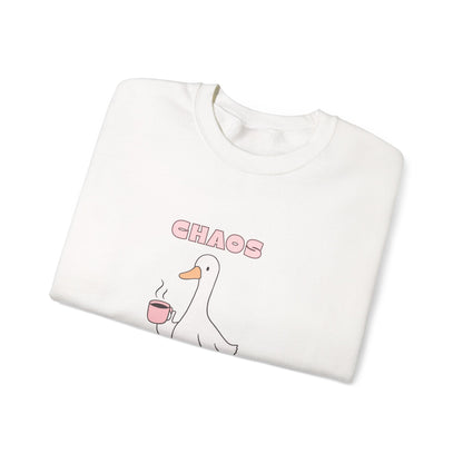 Chaos Coordinator Sweatshirt - Cute Goose Graphic Crewneck
