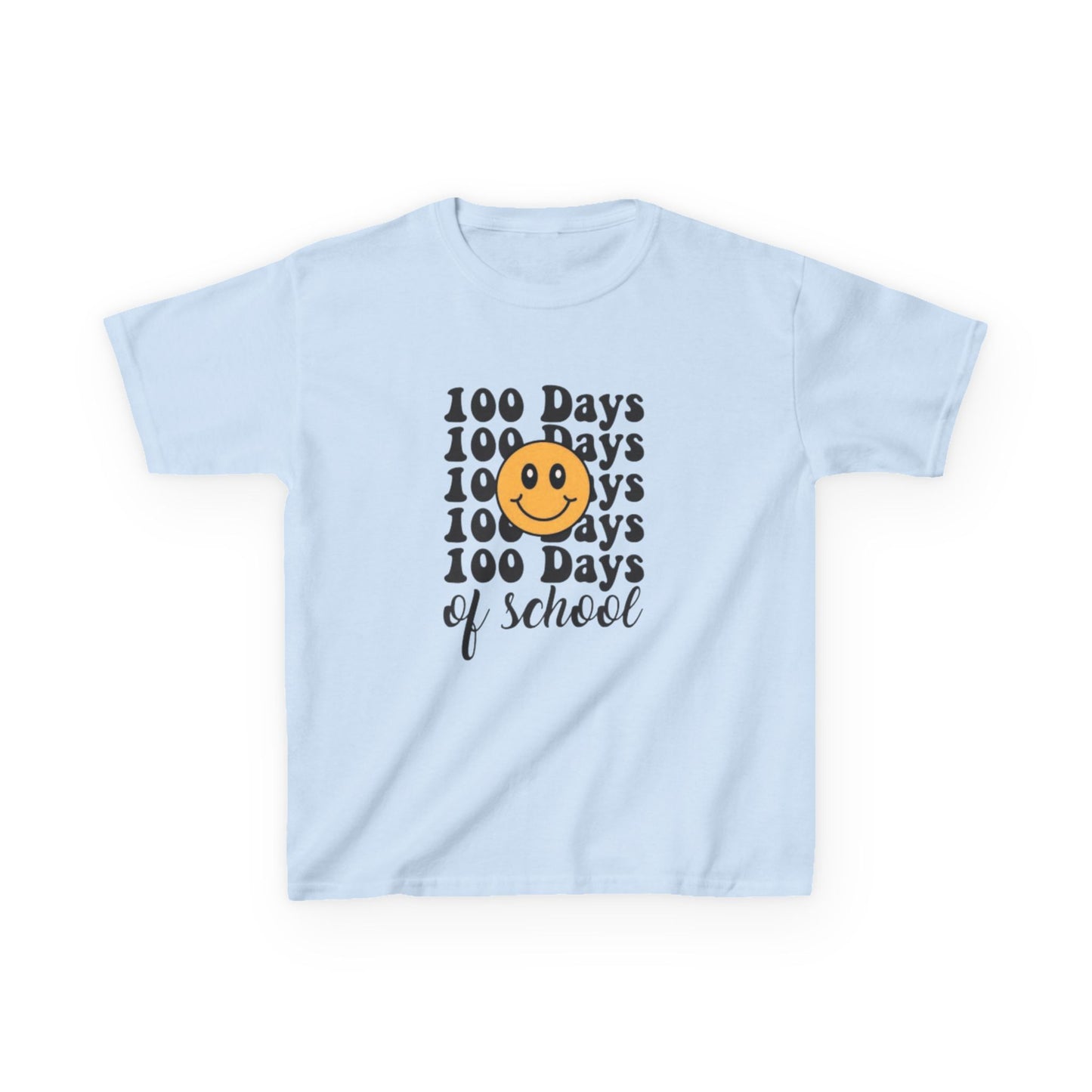 100 Days of School Kids T‑Shirt — Smiley Face Celebration Tee