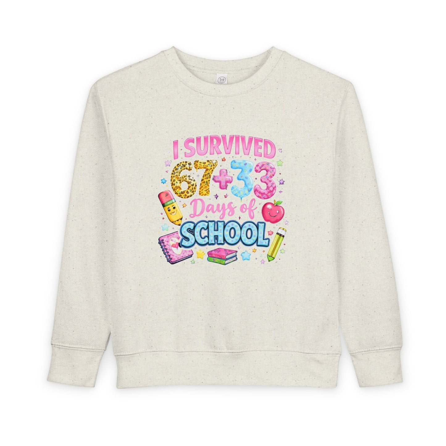 I Survived 673 Days of School Toddler Sweatshirt — Cute Back-to-School Kid Crewneck