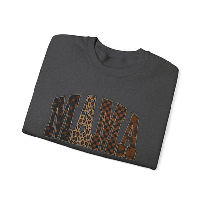 Mama Leopard Print Crewneck Sweatshirt