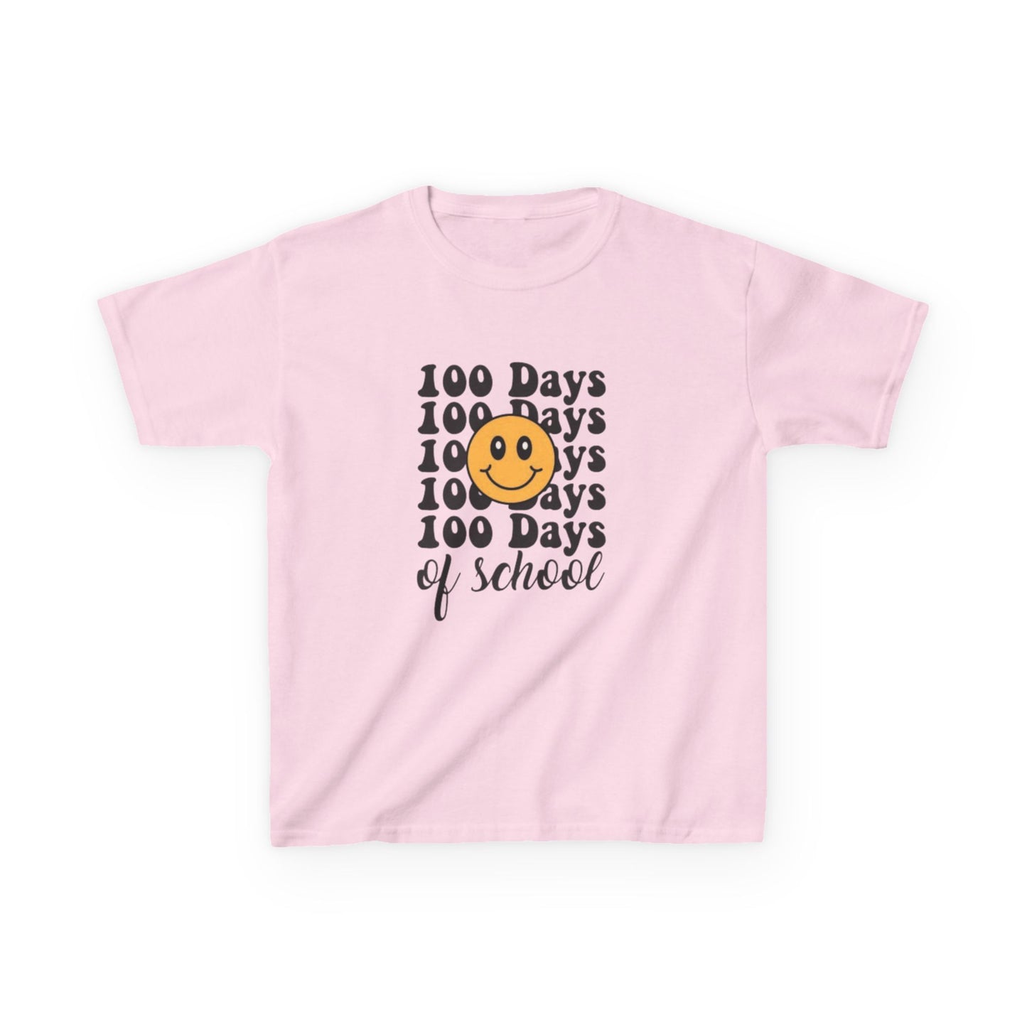 100 Days of School Kids T‑Shirt — Smiley Face Celebration Tee