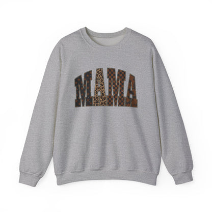 Mama Leopard Print Crewneck Sweatshirt