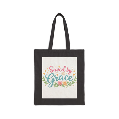 Bloom Where You Are Planted Canvas Tote — Floral Inspirational Grocery Bag