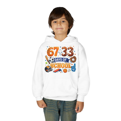 Youth "67+33 Days of School" Hoodie – Funny End‑of‑Year School Celebration Sweatshirt