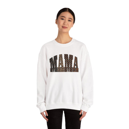 Mama Leopard Print Crewneck Sweatshirt