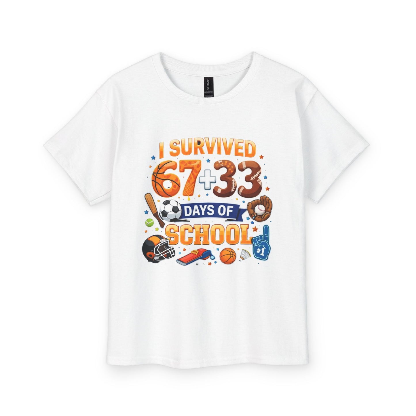 Youth Tee – “I Survived 67+33 Days of School” Back-to-School Celebration Shirt