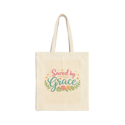 Bloom Where You Are Planted Canvas Tote — Floral Inspirational Grocery Bag