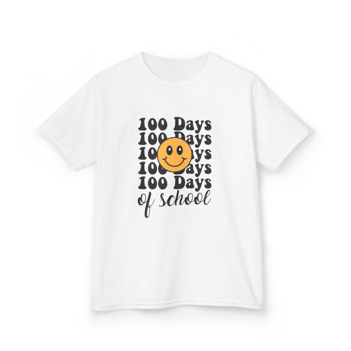 100 Days of School Kids T‑Shirt — Smiley Face Celebration Tee