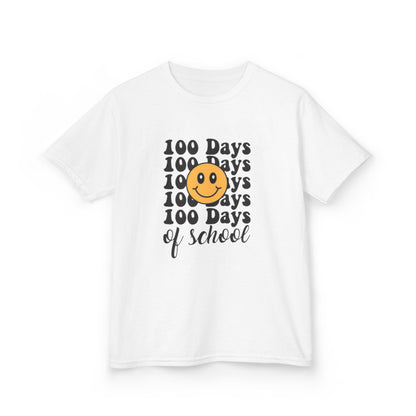 100 Days of School Kids T‑Shirt — Smiley Face Celebration Tee