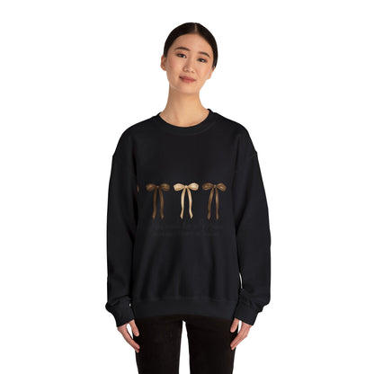 Crewneck Sweatshirt — "Jesus Made Her a Mama" Neutral Ribbon Design