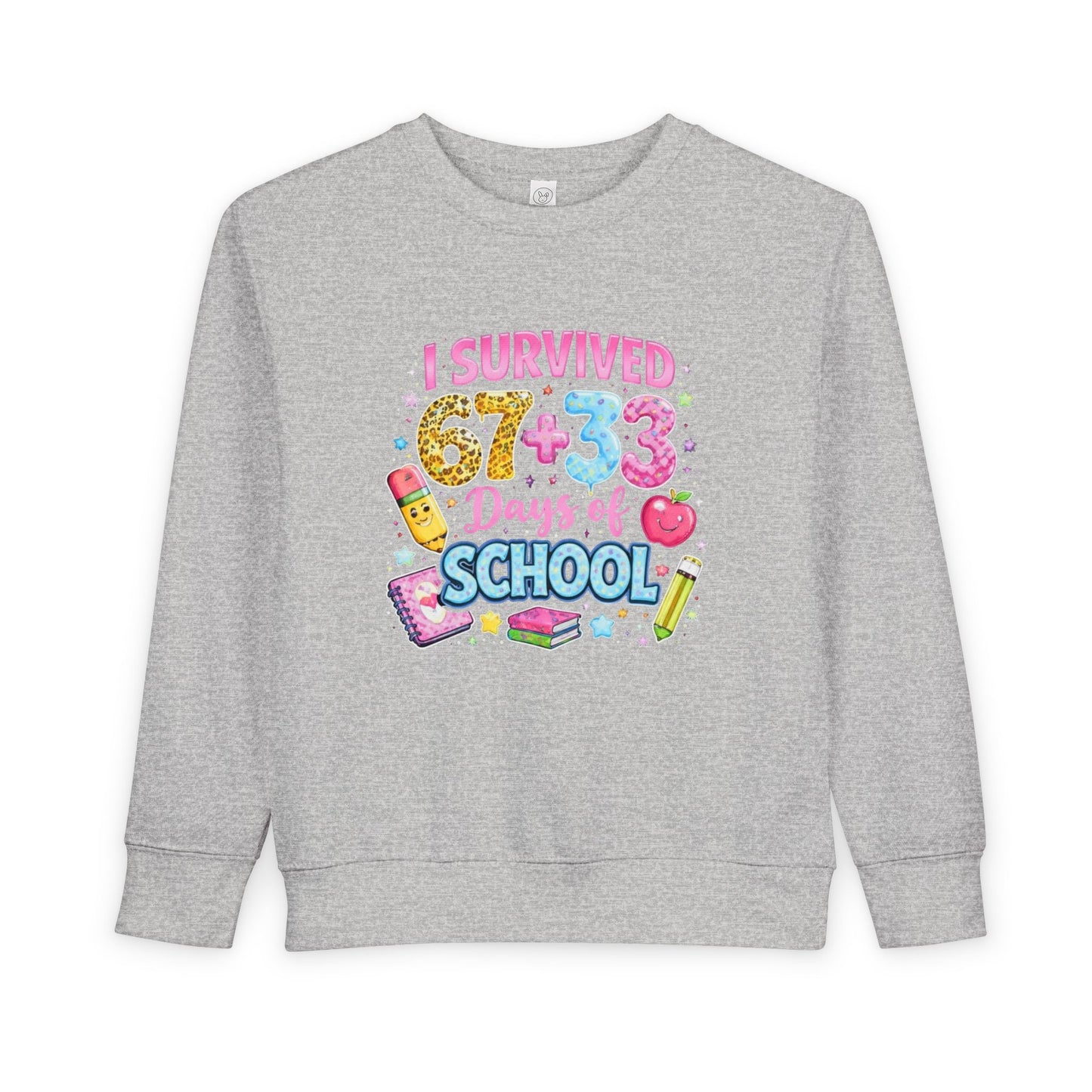 I Survived 673 Days of School Toddler Sweatshirt — Cute Back-to-School Kid Crewneck