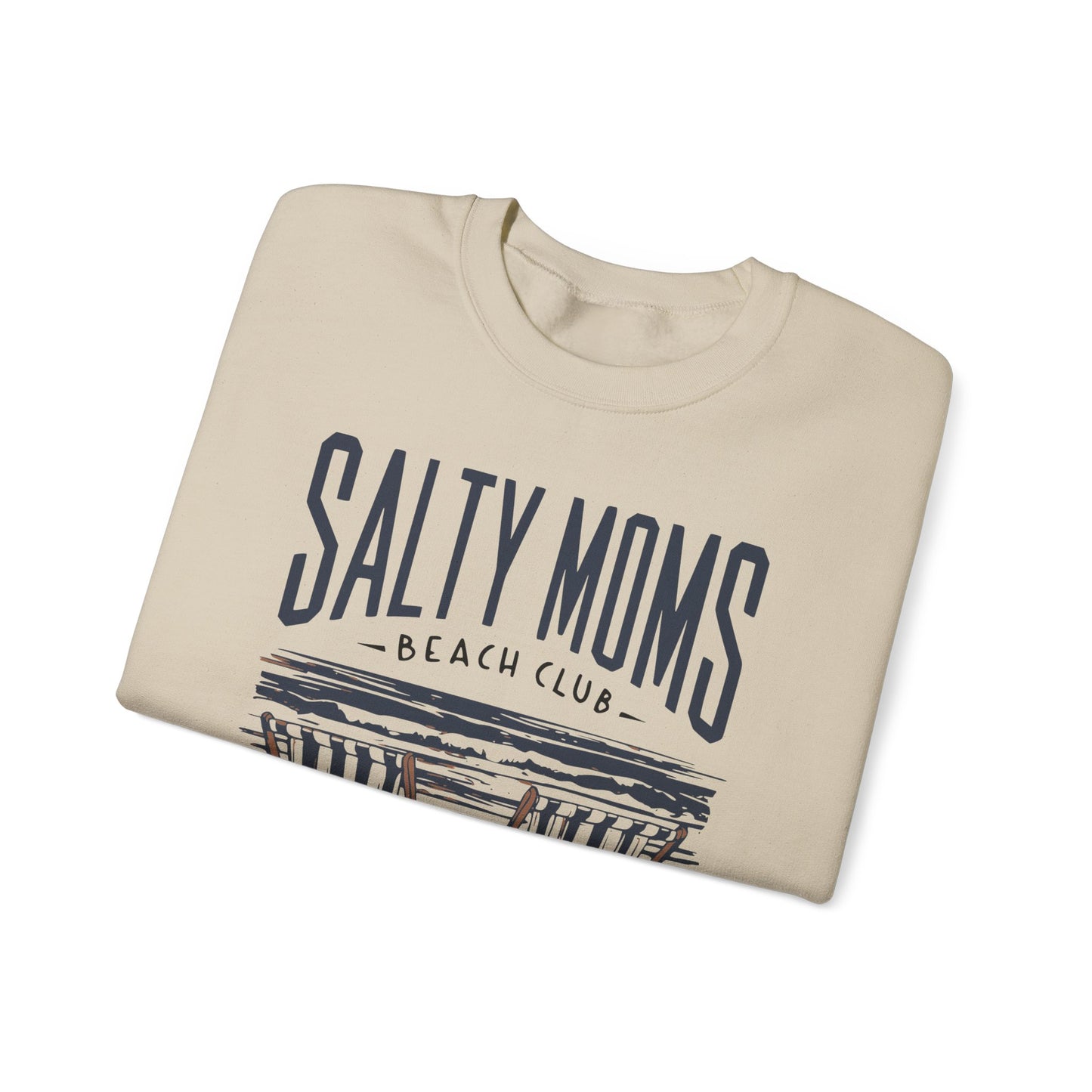 Salty Moms Beach Club Sweatshirt — "Girls Just Wanna Have Sun" Cozy Crewneck