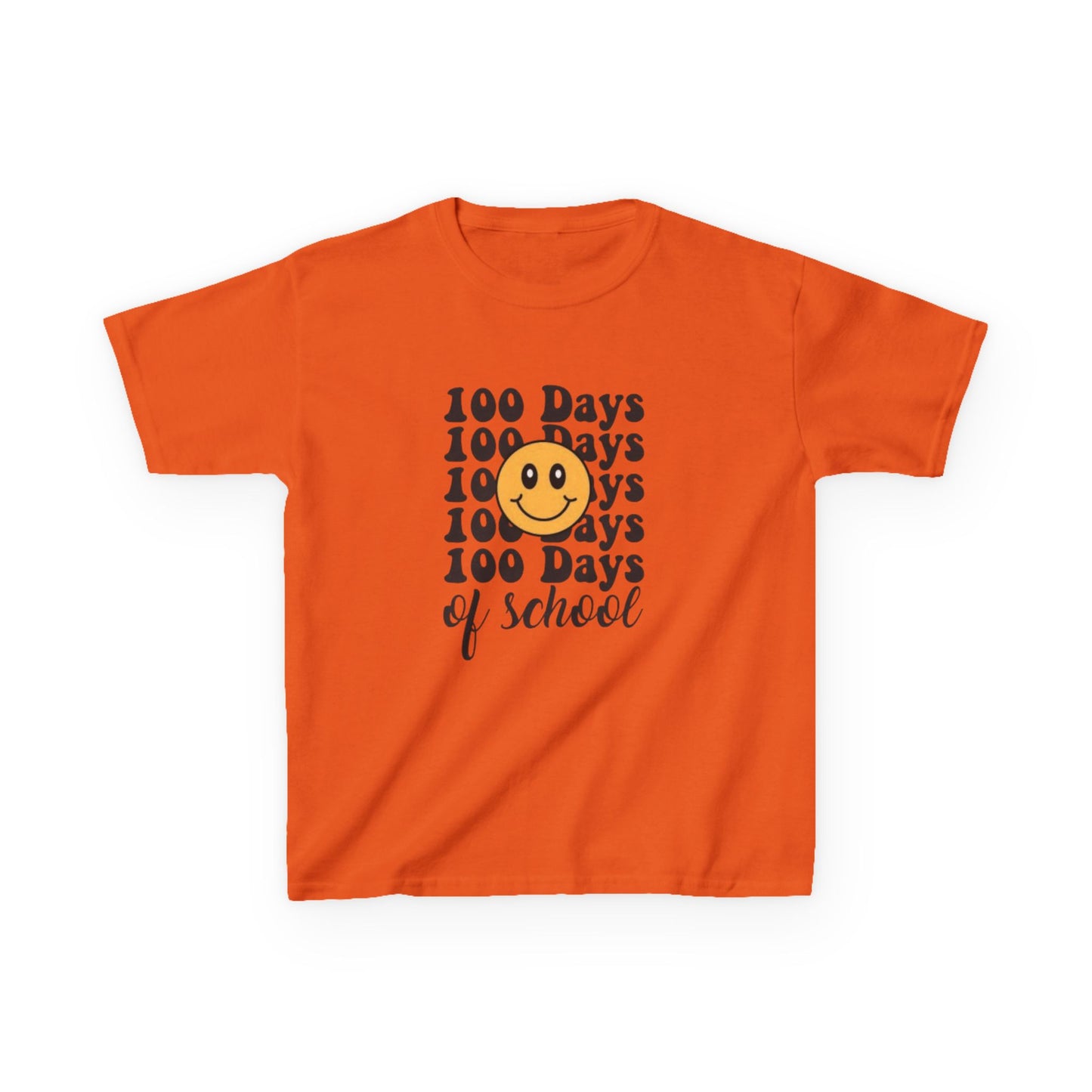 100 Days of School Kids T‑Shirt — Smiley Face Celebration Tee