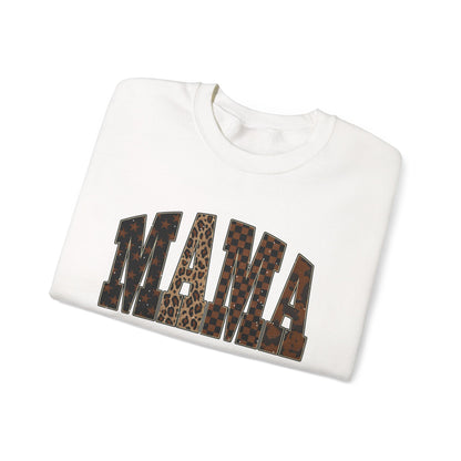 Mama Leopard Print Crewneck Sweatshirt