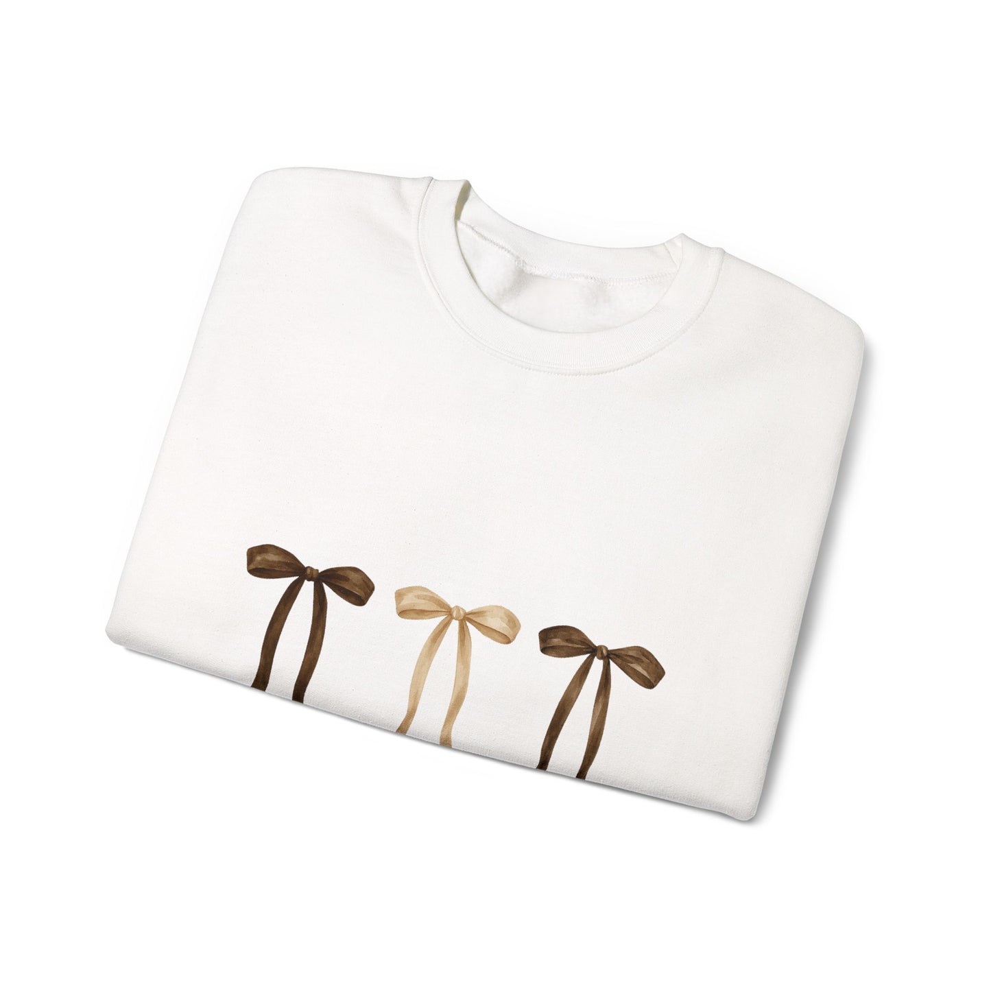 Crewneck Sweatshirt — "Jesus Made Her a Mama" Neutral Ribbon Design