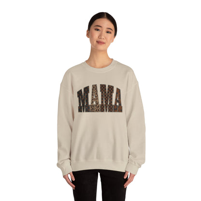 Mama Leopard Print Crewneck Sweatshirt