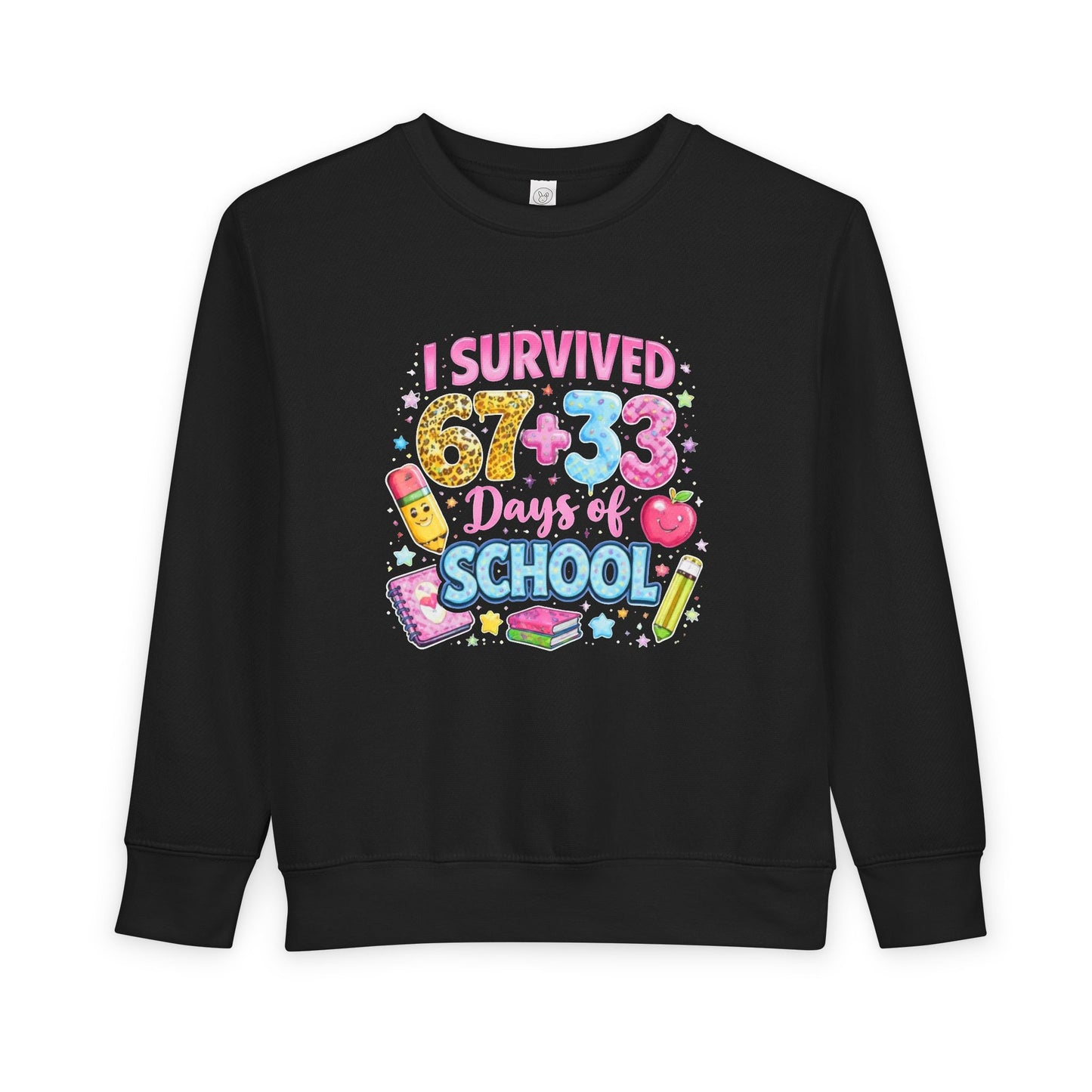 I Survived 673 Days of School Toddler Sweatshirt — Cute Back-to-School Kid Crewneck