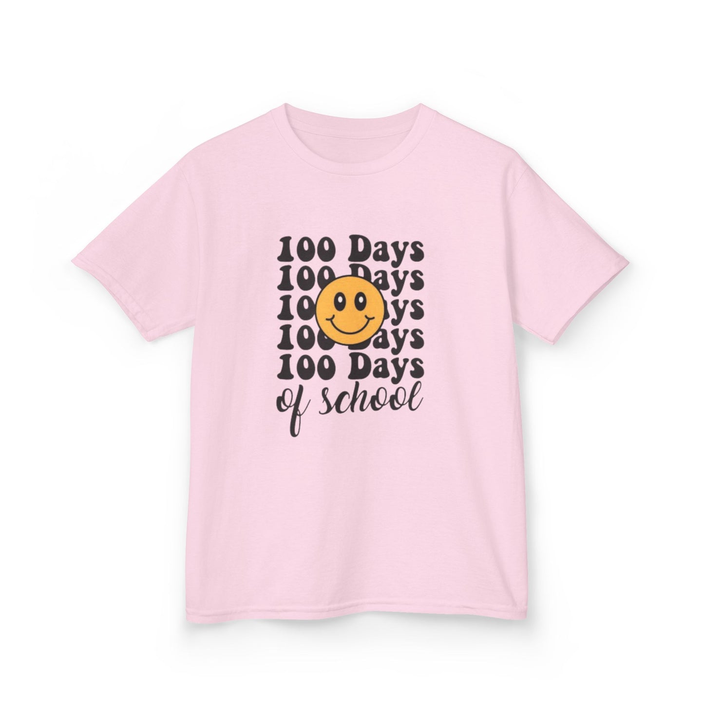 100 Days of School Kids T‑Shirt — Smiley Face Celebration Tee