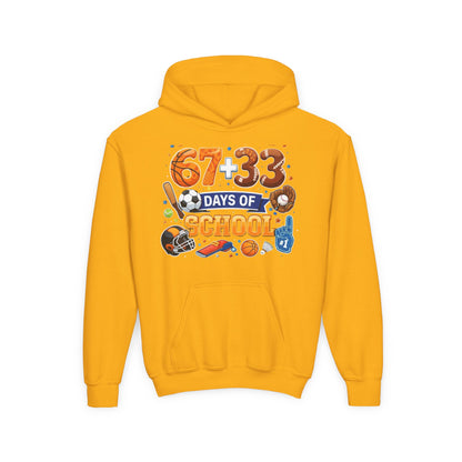 Youth "67+33 Days of School" Hoodie – Funny End‑of‑Year School Celebration Sweatshirt