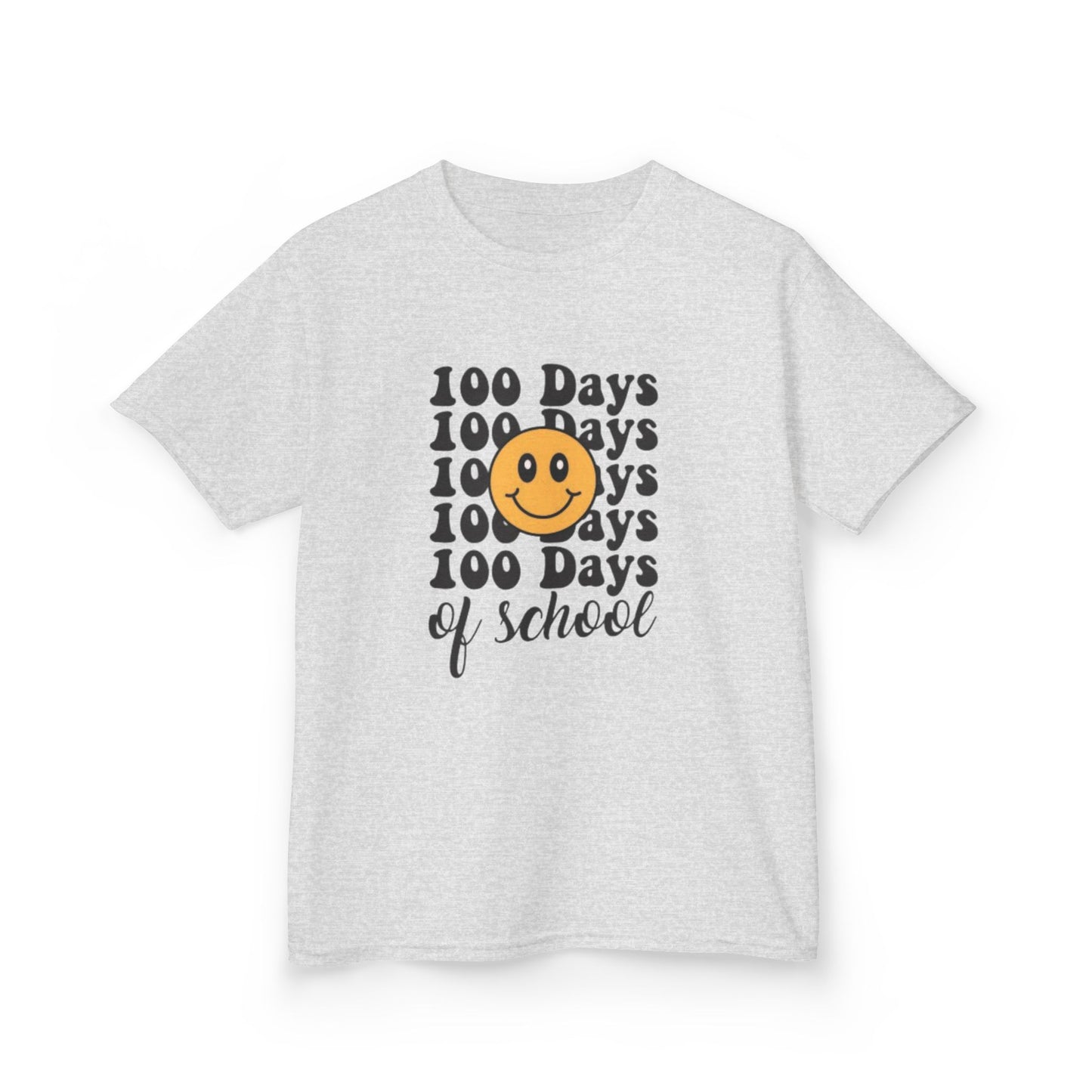 100 Days of School Kids T‑Shirt — Smiley Face Celebration Tee