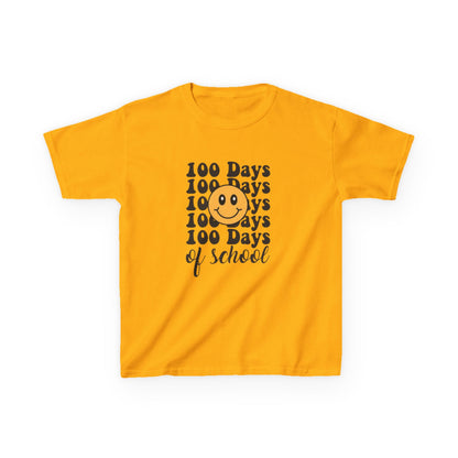 100 Days of School Kids T‑Shirt — Smiley Face Celebration Tee