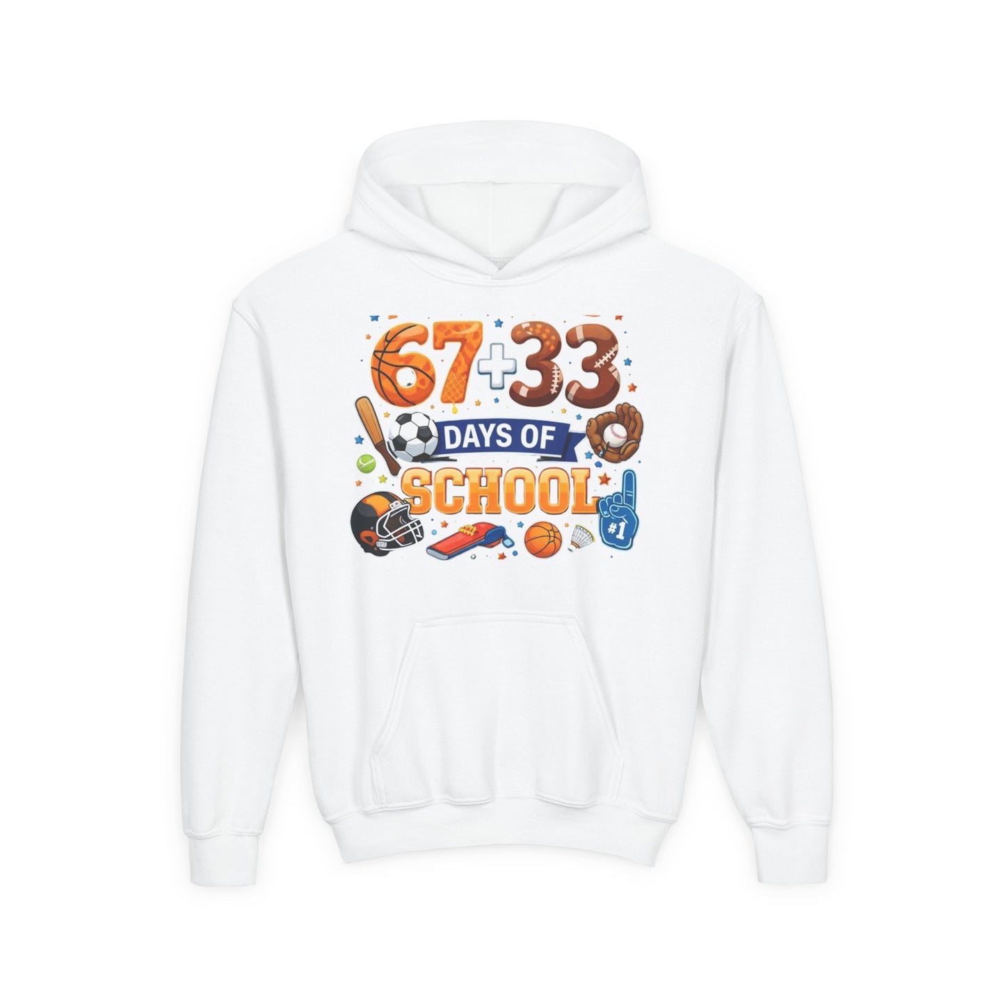 Youth "67+33 Days of School" Hoodie – Funny End‑of‑Year School Celebration Sweatshirt