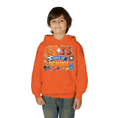 Youth "67+33 Days of School" Hoodie – Funny End‑of‑Year School Celebration Sweatshirt