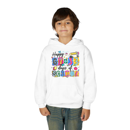 Happy 100th  Days of School Youth Hoodie – Colorful Back-to-School Sweatshirt