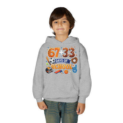 Youth "67+33 Days of School" Hoodie – Funny End‑of‑Year School Celebration Sweatshirt