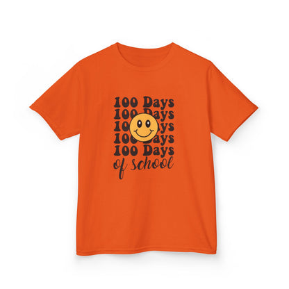 100 Days of School Kids T‑Shirt — Smiley Face Celebration Tee