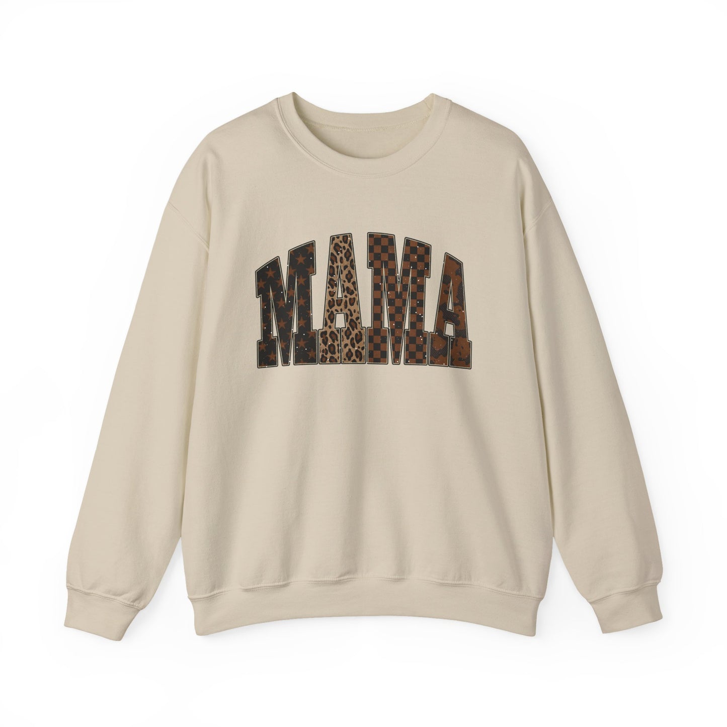 Mama Leopard Print Crewneck Sweatshirt
